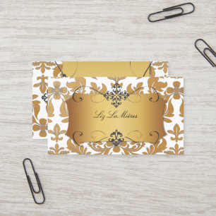 PixDezines Baroque damask Business Card