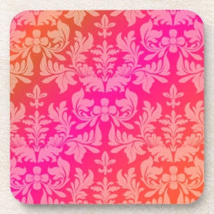 PixDezines Baroque Damask/DIY background colour Coaster