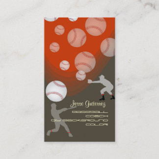 PixDezines baseball coach/diy background colour! Business Card