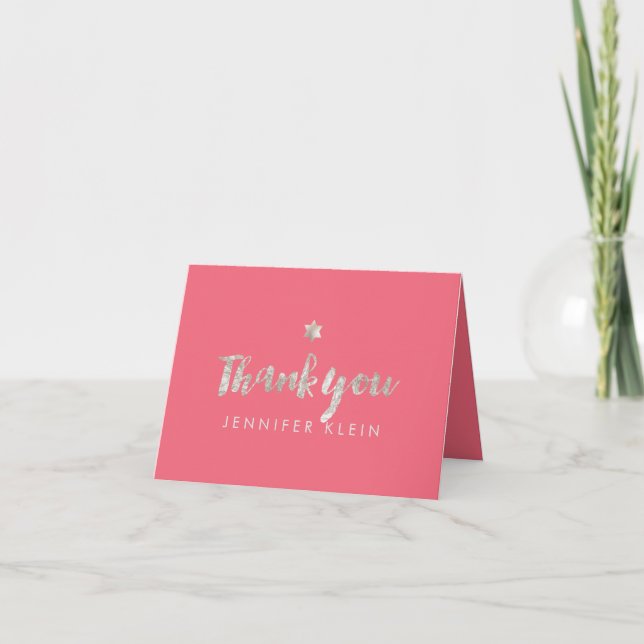 PixDezines Bat Mitzvah/Thank You/DIY colour Thank You Card (Front)