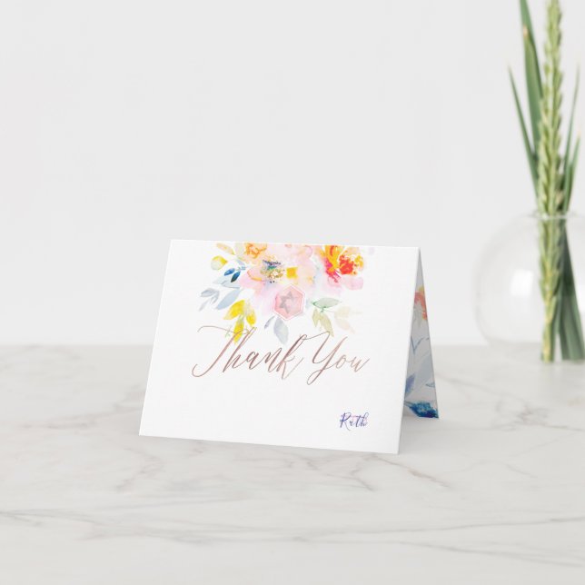 PixDezines Bat Mitzvah thank you/watercolor You Card (Front)