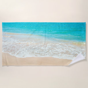 PixDezines Beach Crystal Blue Tropical Paradise Towel