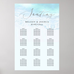 PixDezines Beach Elegant Calligraphy, Seating Poster