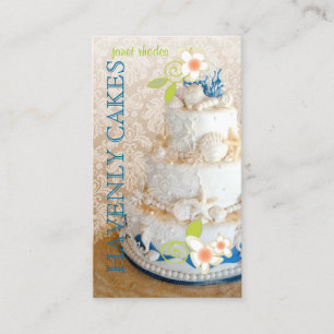 PixDezines Beach Wedding Cake/Bakery/pâtisserie Business Card