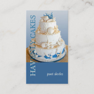 PixDezines Beach Wedding Cake/DIY background colou Business Card