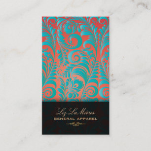 PixDezines Bellissimo Vintage Damask Business Card