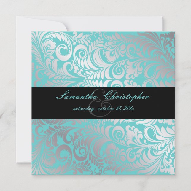 PixDezines Bellissimo Vintage Damask Invitation (Front)