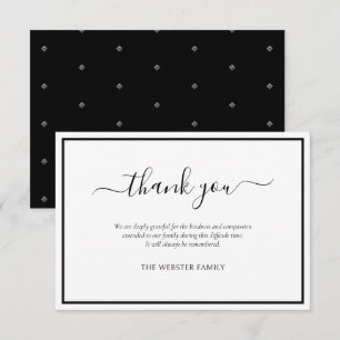 PixDezines Bereavement Thank You Card, DIY colour Invitation