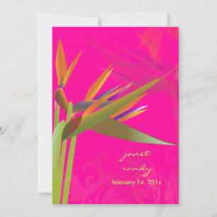 PixDezines BIRD OF PARADISE/DIY Background Colour Invitation
