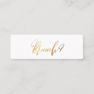 PixDezines Black+Faux Gold Brunch Date Cards