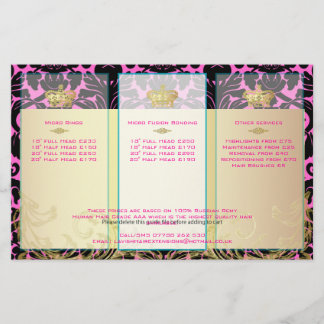 PixDezines black flora damask/diy backgorund colou Flyer