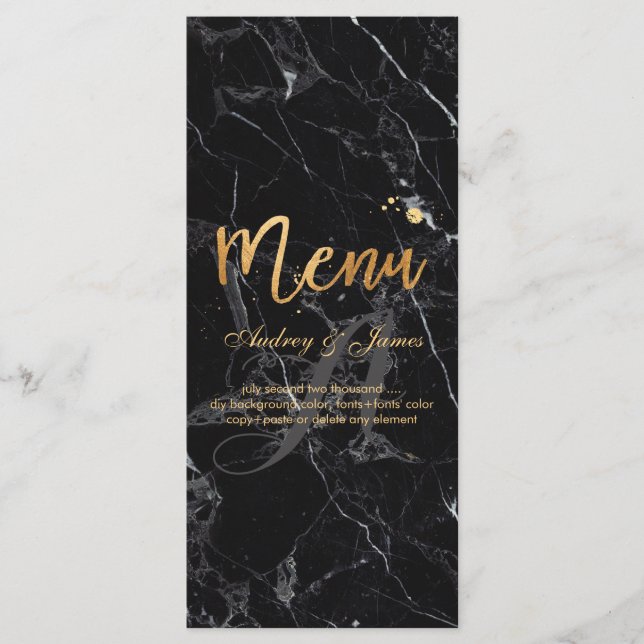 PixDezines Black Marble/Shine Menu/Faux Gold Menu (Front)