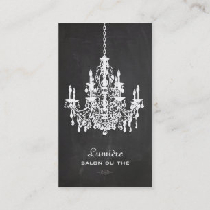 PixDezines Black+White Chandelier/chalkboard Business Card