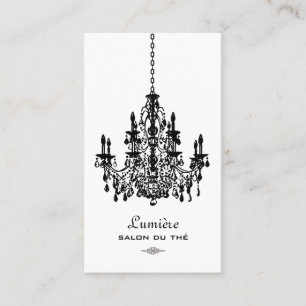 PixDezines Black+White Chandelier/DIY background Business Card