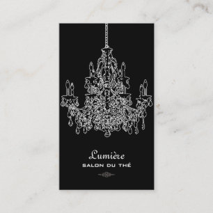 PixDezines Black+White Chandelier/DIY background Business Card