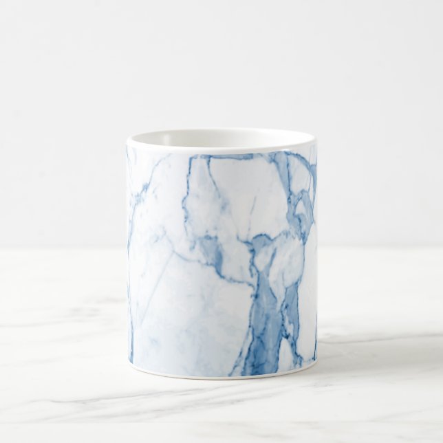 PixDezines BLUE n WHITE MARBLE Coffee Mug (Center)