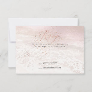 PixDezines Blush Coastal, Sand n Sea RSVP Invitation