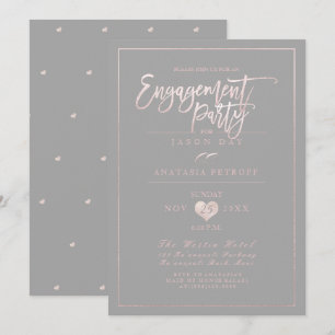 PixDezines Blush Pink+DIY Colour/Engagement Party Invitation