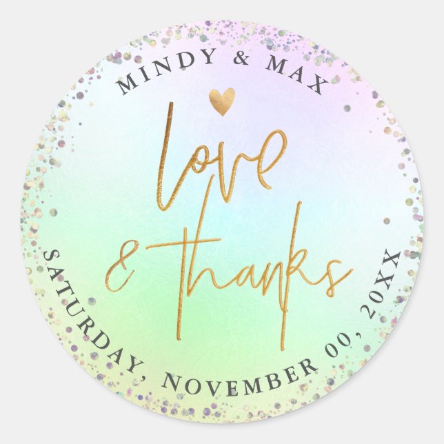 PixDezines BLUSH PINK LOVE+THANKS|DIY NAVY Classic Round Sticker (Front)