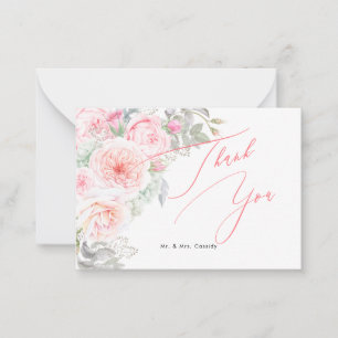 PixDezines Blush Pink Peonies Roses Card