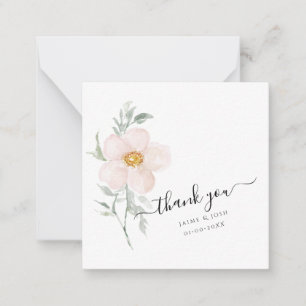 PixDezines Blush Pink Watercolor Single Petal Rose Card