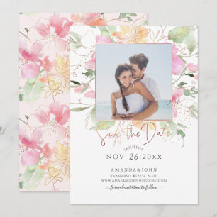 PixDezines Blushing Romance, Save the Date Invitation