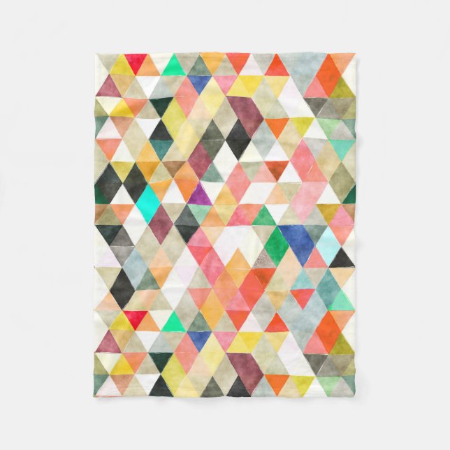 PixDezines BOHO GEOMETRIC/adjustable Fleece Blanket (Front)
