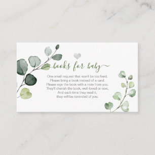 PixDezines Book Request, Watercolor Eucalyptus Enclosure Card