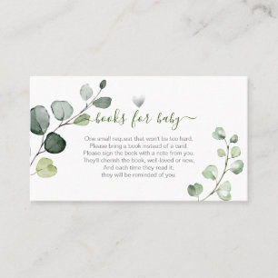 PixDezines Book Request, Watercolor Eucalyptus Place Card