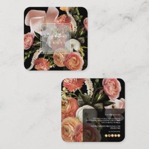 PixDezines Botanical Fresh Flowers Ranunculus Square Business Card