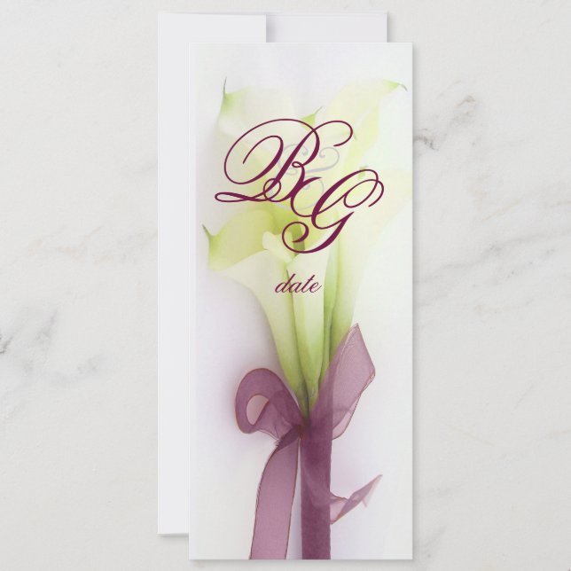 PixDezines bouquet, white calla lilies Invitation (Front)