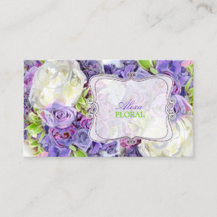 PixDezines bridal bouquet, florists/diy colours Business Card