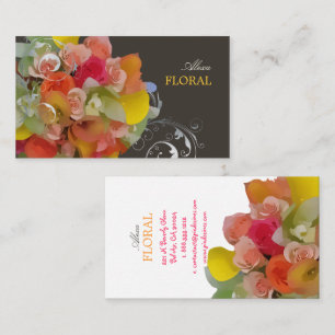 PixDezines Bridal Bouquet, florists/diy colours Business Card