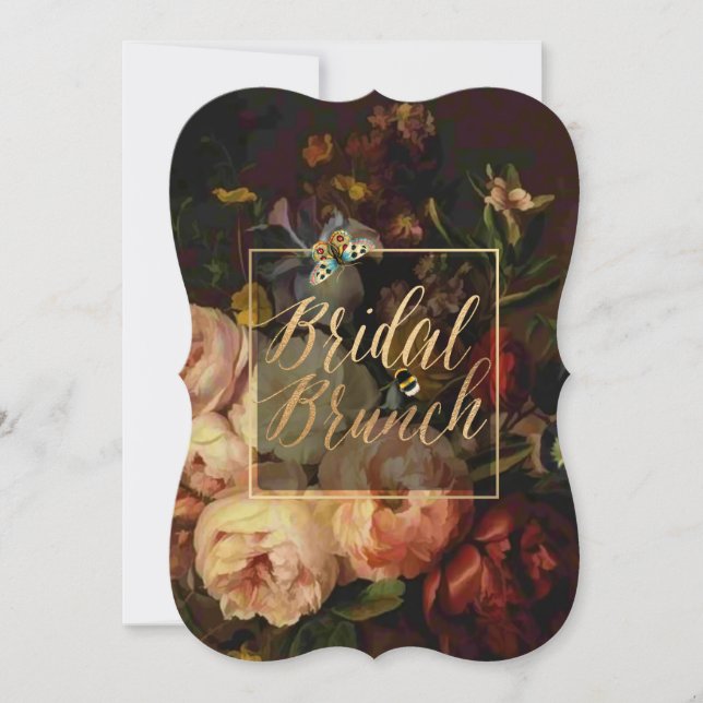PixDezines Bridal Brunch/Still Life Floral Invitation (Front)
