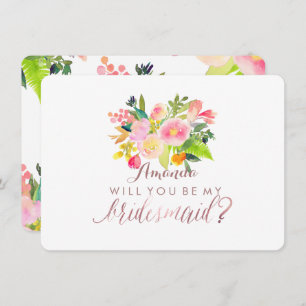 PixDezines Bridesmaid/Floral/Watercolor/Spring Invitation
