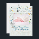 PixDezines brit shalom/photo frame stars/diy colou Invitation<br><div class="desc">PixDezines ברית שלום brit shalom featuring birds of the wires  with diy background colour for brit shalom,  jewish naming ceremony invitations.  Simply add your baby's photo,   Accented with star of david..  Brit shalom in hebrew can be copied and pasted for a darker opacity.com  All rights reserved.</div>