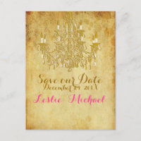 PixDezines bronze/faux foil/photos save the date