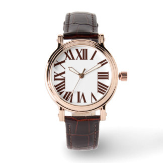 PixDezines Brown Roman Numeros/DIY background. Watch