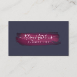 PixDezines Burgundy Sangria Watercolor Brushes Business Card