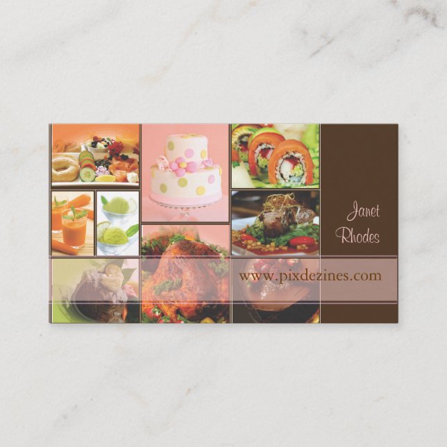PixDezines CATERING Business Card (Front)