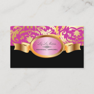 PixDezines Céline Damask, pink Business Card