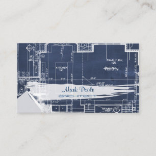 PixDezines chalkboard architect blueprints Business Card