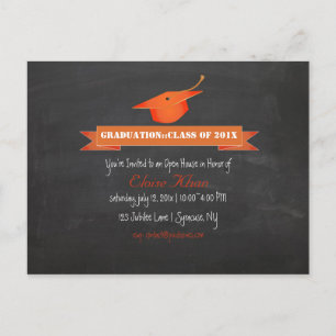 PixDezines chalkboard graduation Invitation Postcard