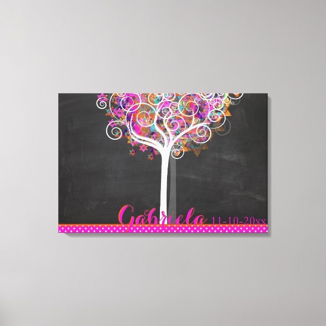 PixDezines Chalkboard Tree of Life Sign In Board (Front)