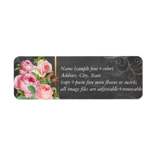 PixDezines chalkboard+vintage roses