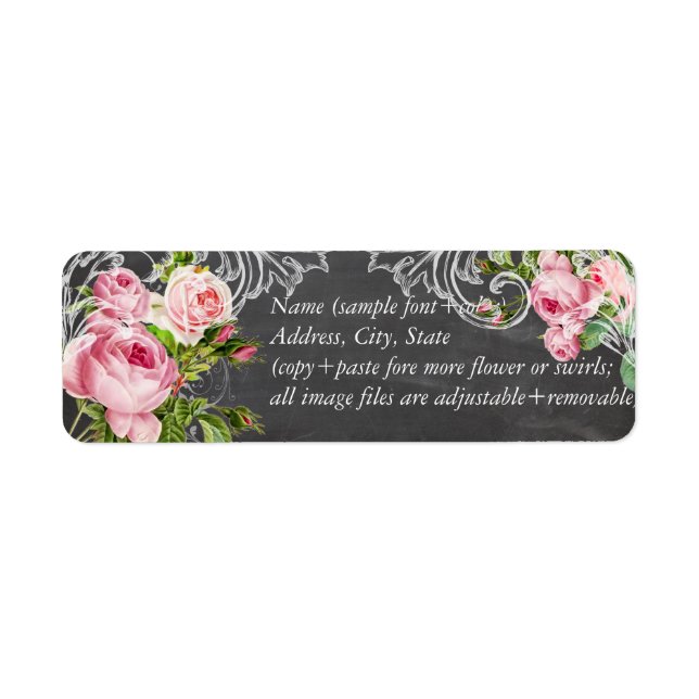 PixDezines chalkboard+vintage roses (Front)