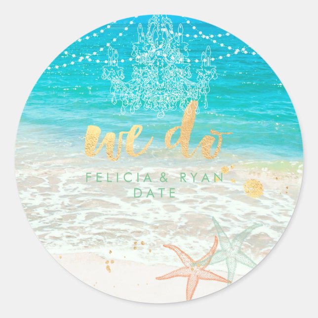 PixDezines chandelier/beach/lightstrings Classic Round Sticker (Front)