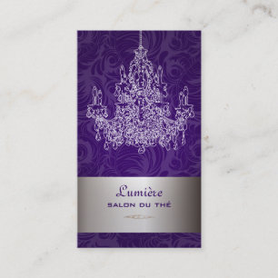 PixDezines Chandeliers Damask Backdrop Business Card