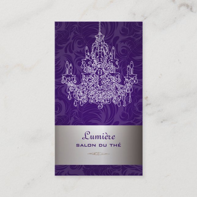 PixDezines Chandeliers/DIY background Business Card (Front)