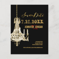 PixDezines chandeliers/gold trim/save the date